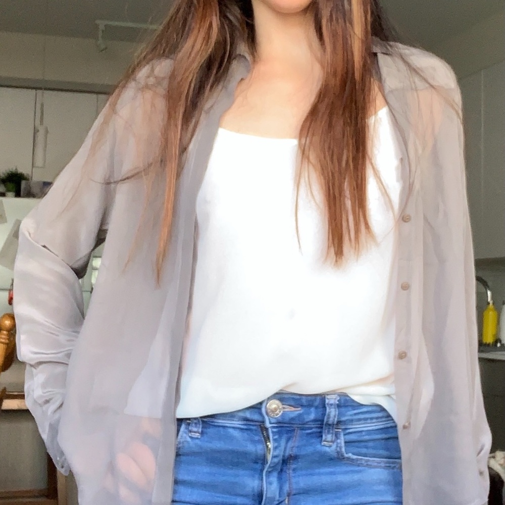 Silk button up shirt